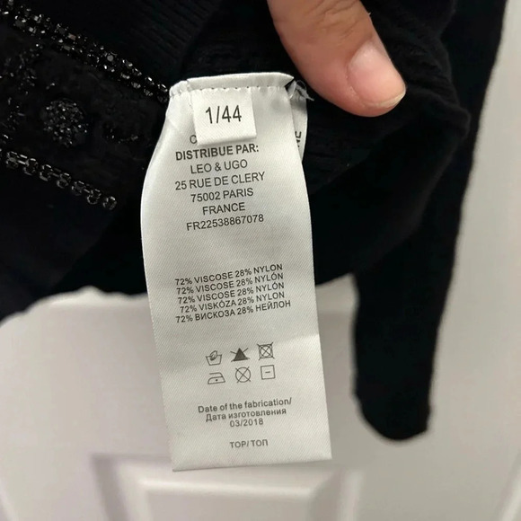 ! LEO & UGO Black Sweater size 1 - Picture 5 of 5